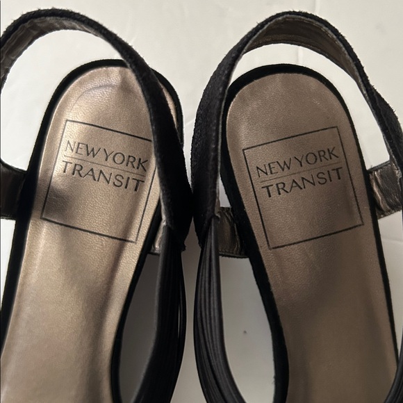 New York Transit Black and Silver Embellished with diamond Sandals for women 7M - Picture 4 of 14